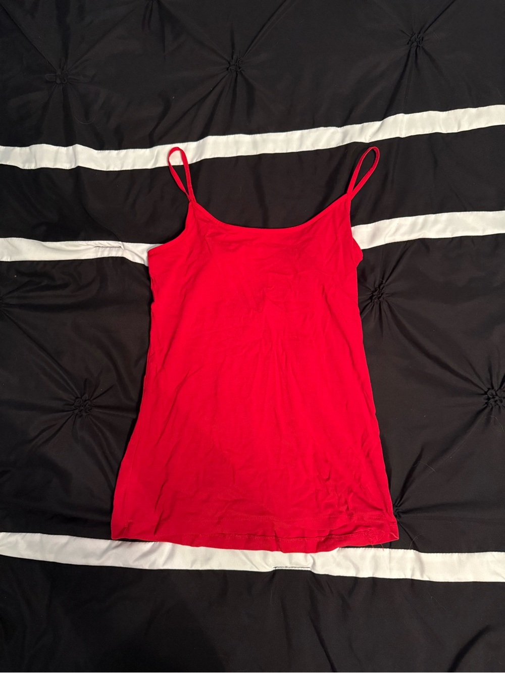 Red Spaghetti Strap Tank Top